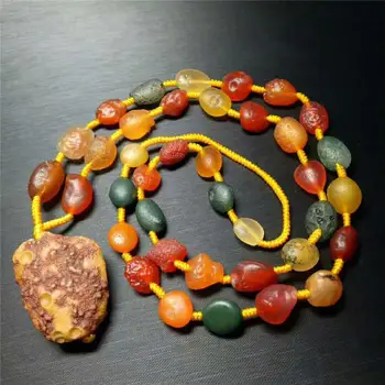 

Alashan Gobi Stone Agate Original Stone Sweater Chain Necklace slice agate