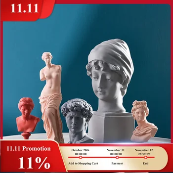 

Resin Plaster Character Head Imitation Sculpture Creative Modern Accessories for Home Decoration Artwork Craft Artwork Statue