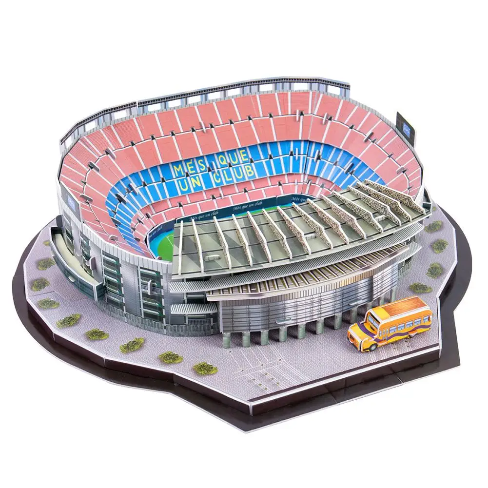 Children Funny Football Soccer Stadium Model 3D Jigsaw Puzzle Game DIY Toy Kids Educational Toys for Children Gift afbeelding