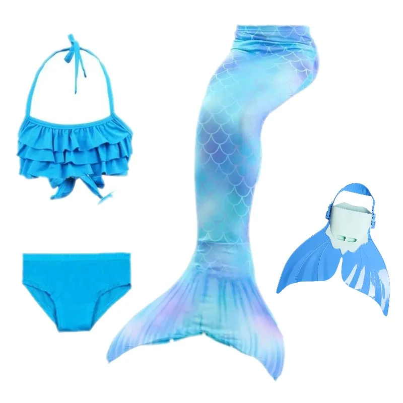 children's clothing sets high quality Kids Swimmable Mermaid Tail for Girls Swimming Bating Suit Mermaid Costume Swimsuit can add Monofin Fin Goggle with Garland children's clothing sets expensive Clothing Sets