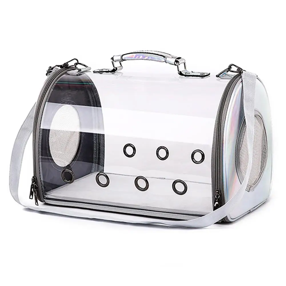 thumbnail image 1 of Nueva mochila transportadora portátil para mascotas, transparente, para perros y gatos, para transportar animales pequeños, perros, gatitos y cachorros, 1 of 4