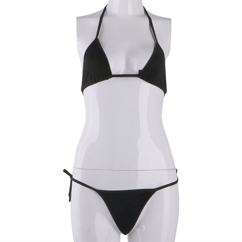 Sexy Womens Micro Thong G string Brazilian Mini Top Bra Bikini Swimsuit Swimwear