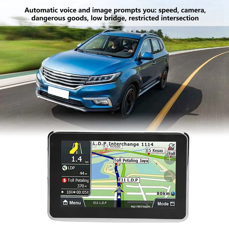 5 дюймов Автомобильный навигатор gps контактный экран навигация голосовой навигатор 256 Мб 8 Гб MP3/MP4 FM