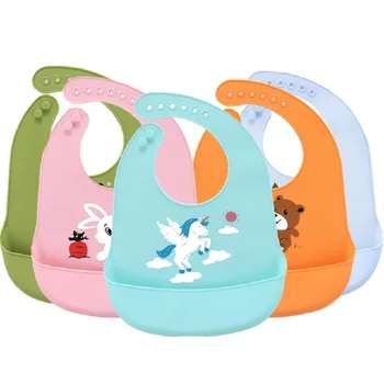 

Waterproof Silicone Baby Stuff Feeding baberos bebe Baby Newborn Cartoon Aprons bavoir Adjustable Cloths Bandana Burp Baby Bibs