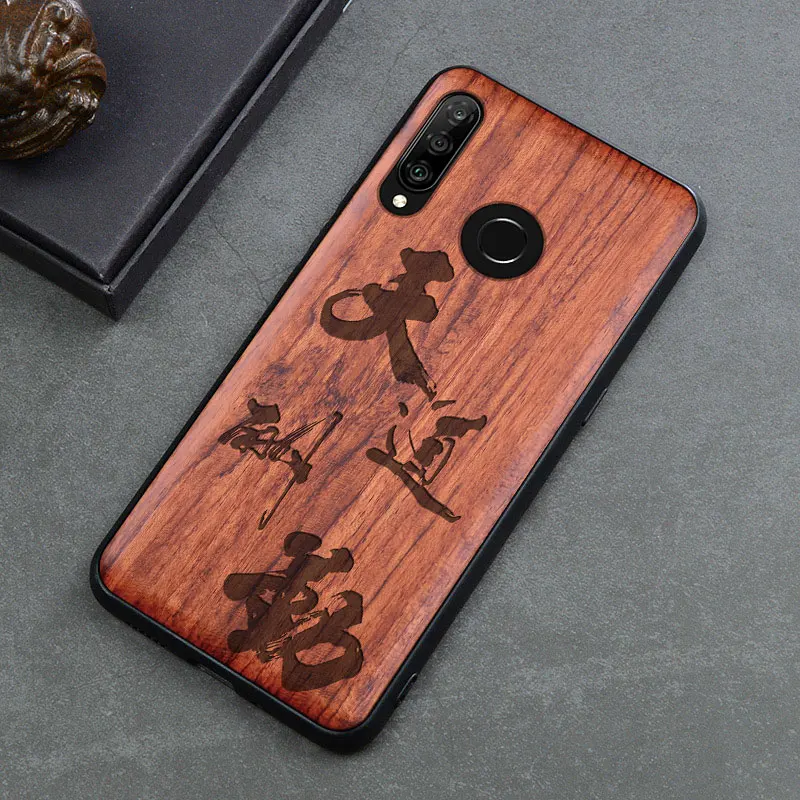 CQ Деревянный ящик для huawei P20 30 Коврики 10 20 30 Lite Pro Nova для детей 4, 5, из натурального дерева, TPU чехол для телефона для huawei Honor 10 20 8X Max 9X - Цвет: CQ