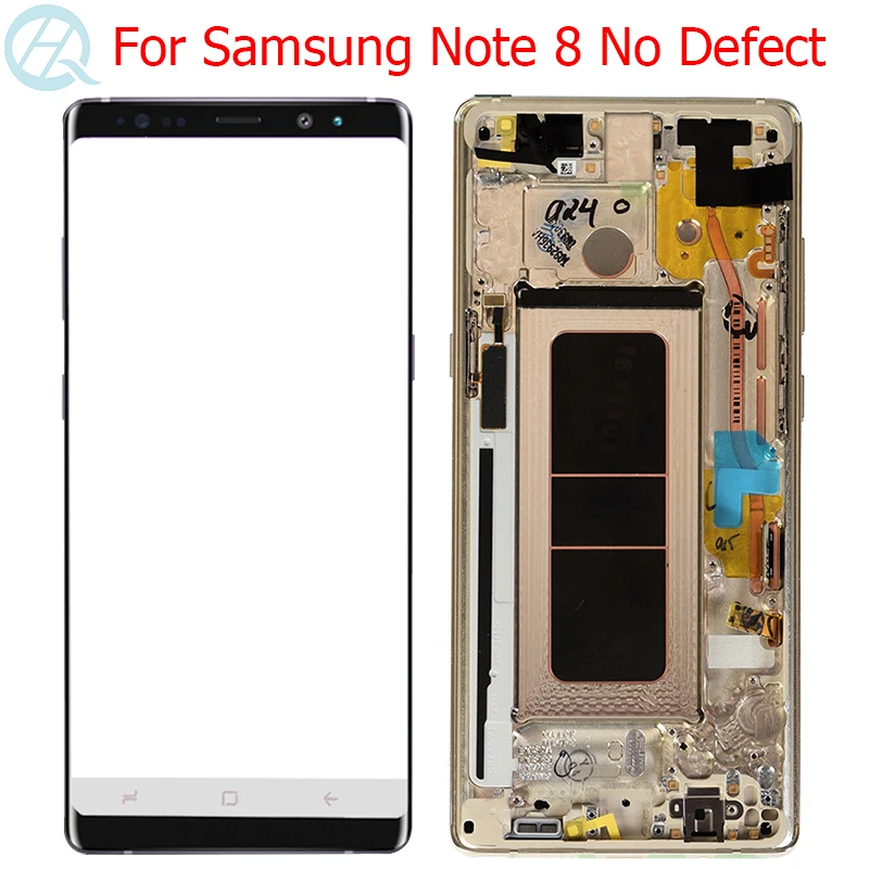 Оригинальный Super AMOLED экран для Samsung Galaxy Note 8 ЖК дисплей с рамкой Note8 N950F N950A N950U без