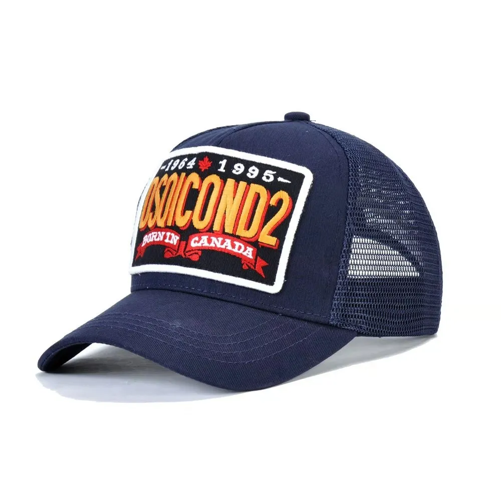 DSQICOND2 для мужчин Snapback бейсбольные кепки папа шляпа клиент дизайн женщин Высокий Qua SUNHAT шляпа буквы вышивка Bone Trucker кепки - Цвет: Темно-синий