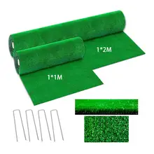 1x1M 1x2M Artificial Grass Lawn Synthetic Drainage Green Grass Simulation Plants Lawn Turf Set Garden Supply