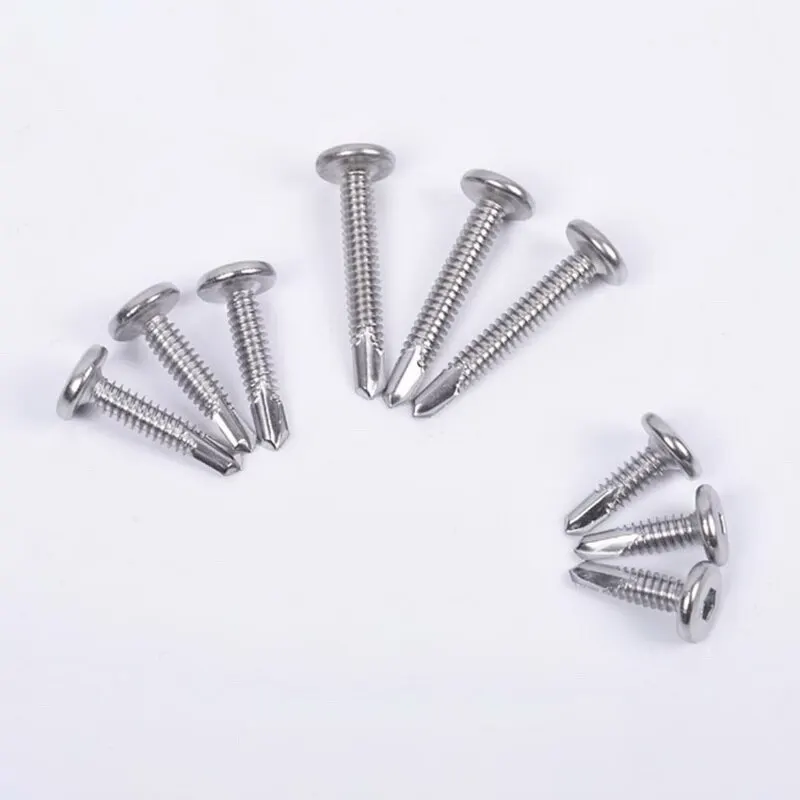 100Pcs/set M5.5 16mm 19mm 25mm Stainless Steel 401 Hexagonal Countersunk Screw Flat Head Screw Bolt Household Tool