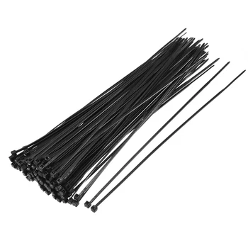 

uxcell Cable Zip Ties 200mmx2mm Self-Locking Nylon Tie Wraps Black 500pcs