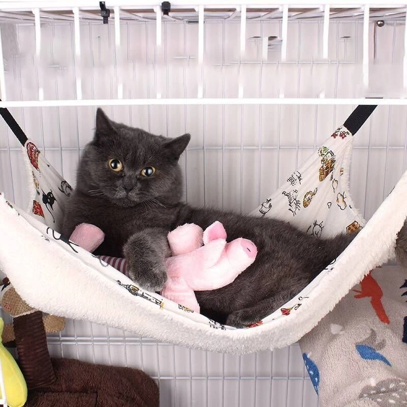 

Pet Hammock Cotton Mouse Ferrets Guinea Pig Cat Hanging Bed for Cats Rodents Hammock for Hamster Pets Supplies