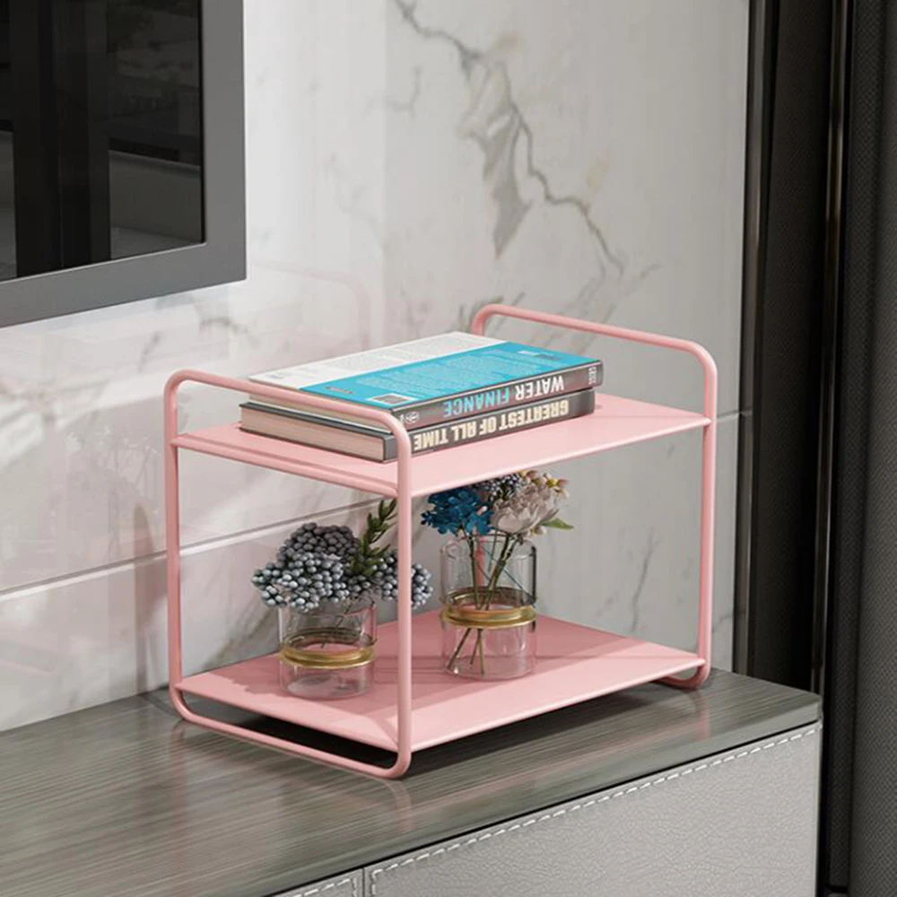 

Metal Simple Bookshelf Storage Shelf for Books Plants Sundries Children Bookcase Book Standing Document File Desktop Manager