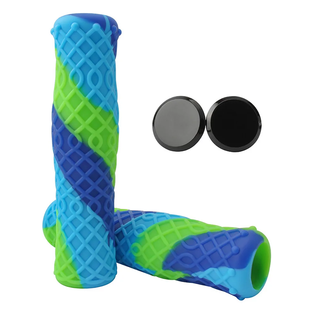 1 Pair Bicycle Silicone Handle Bar Grip Cover Non-slip Cycling Riding Grips for Mountain Road Bike | Спорт и развлечения
