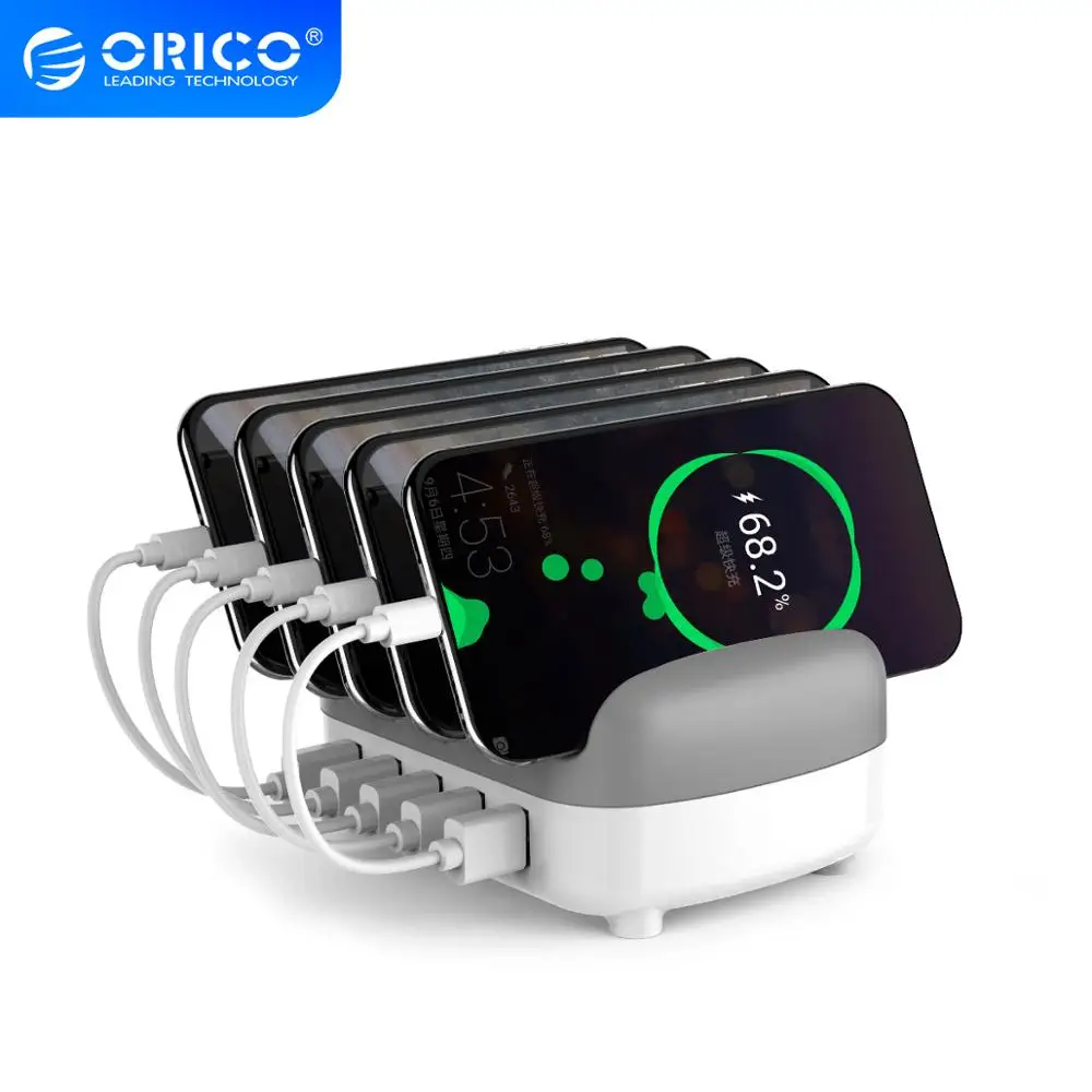 Зарядная Станция ORICO 5 портов В 2 4 А 40 Вт|usb charger|orico usb chargerusb charger port |