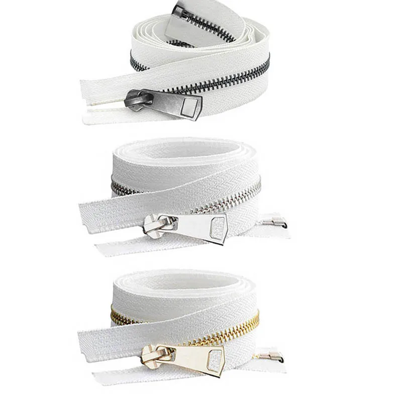 Multi-Size High-Quality Colorful Open-End Auto Lock Metal Zipper for DIY Crafts and Fashion Projects