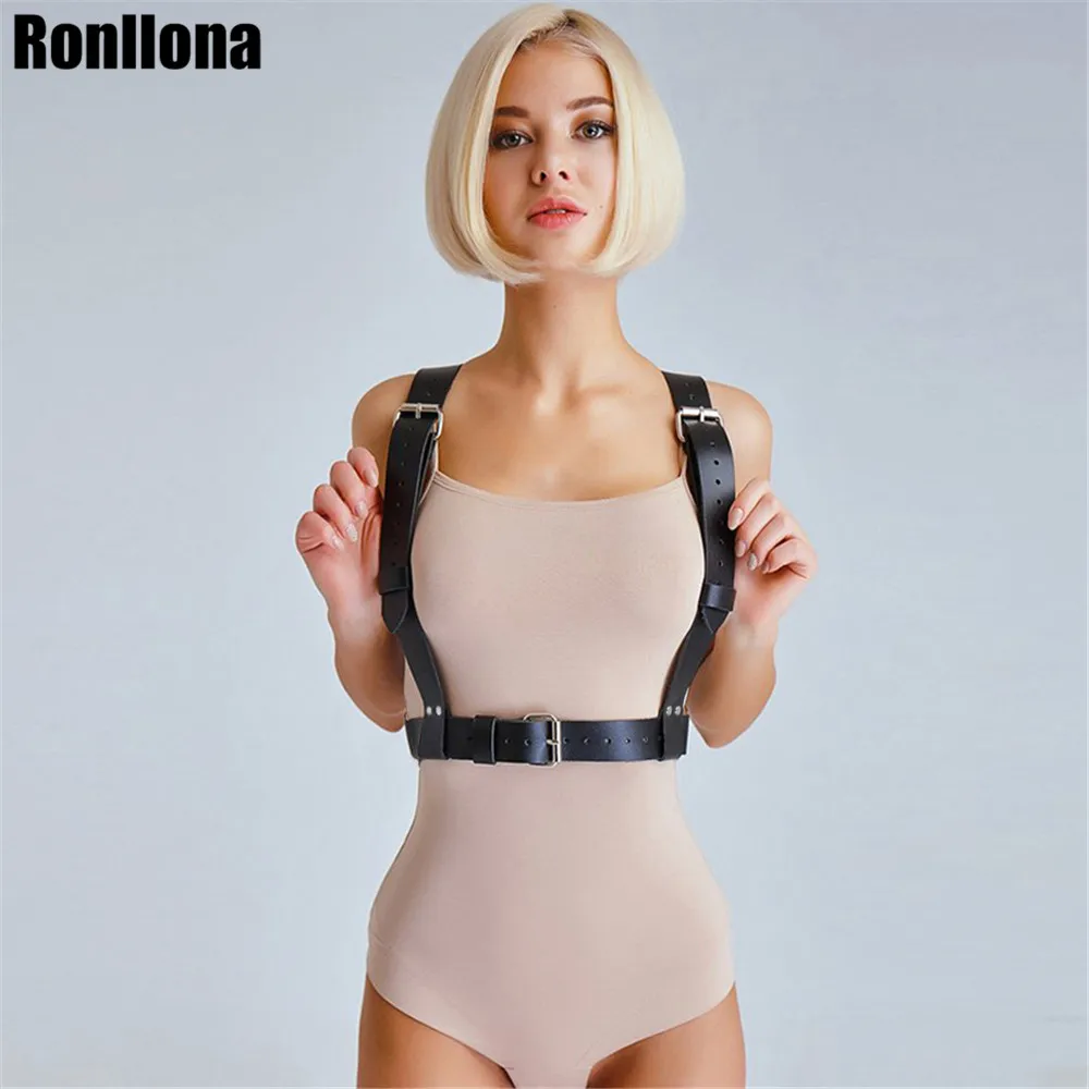 

Leather Harness Body Bondage Belt Cage Garter Belt Waist Goth Harajuku Body Cage Harness Belt Punk Women Sexy Lingerie Suspender