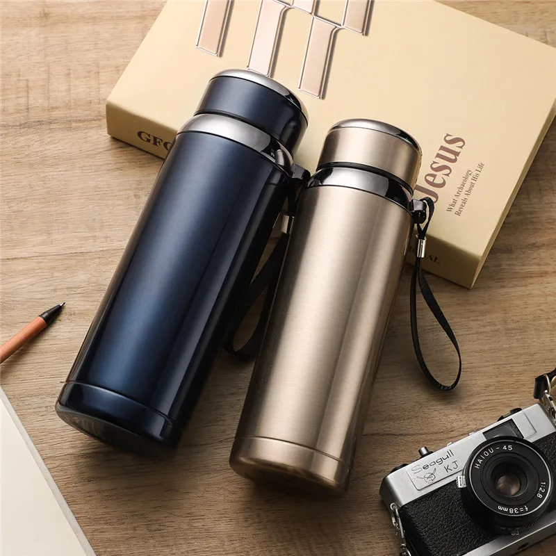 

oneisall 600/800ml Thermos Bottle Stainless Steel Tumbler Insulated Water Bottle Portable Vacuum Flask for Coffee Mug Travel Cup