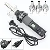 GJ8018LCD Hot Air Gun Handle Soldering Station Welding Heating Tools Temperature Adjustable Black Electronic Heater 4 BGA Nozzle 1