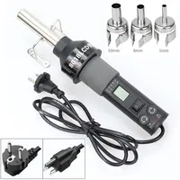 GJ8018LCD Hot Air Gun Handle Soldering Station Welding Heating Tools Temperature Adjustable Black Electronic Heater 4 BGA Nozzle 1