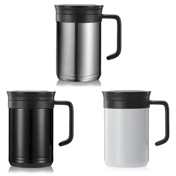 

500ml Stainless Steel Vacuum Flask Water Bottle Thermos Coffee Tea Mug with Handle Insulated Cup 425C
