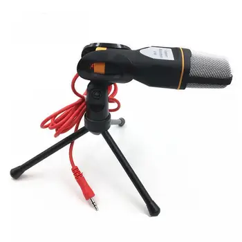 

Condenser Microphone Mini Audio Mic For Computer Laptop Mobile Phone Plug Home Stereo MIC Desktop Tripod Wired For PC Video