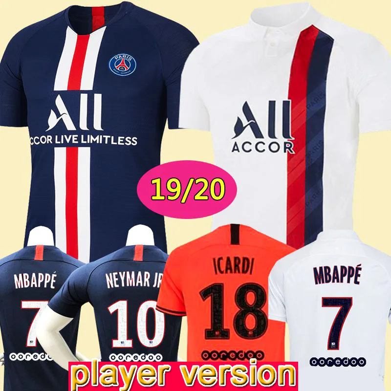 19 20 PSG футбольная Джерси Версия игрока MBAPPE MARQUINHOS GANA SARABIA DI MARIA DRAXLER psg футбольные рубашки dhl