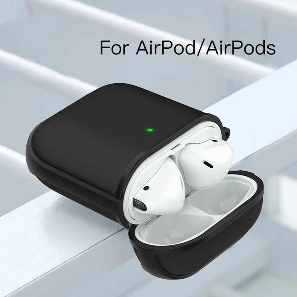 Матовый ТПУ Bluetooth чехол для наушников для Apple AirPods 1 2 мягкий силиконовый защитный чехол для гарнитуры противоударный чехол для AirPods Pro - Цвет: Black for AirPods1 2