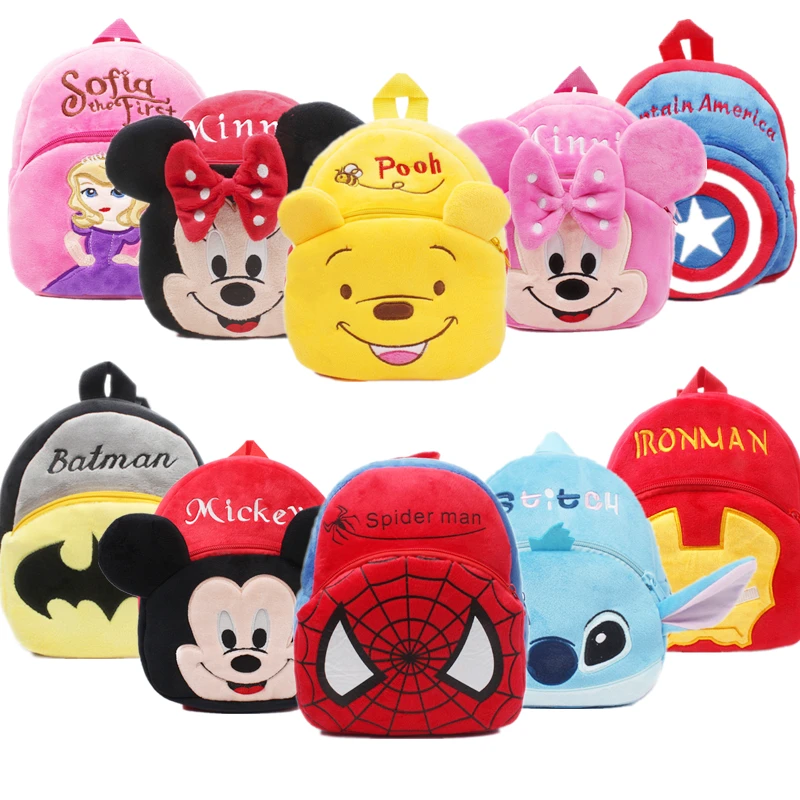  Stitch disney Plush Backpack Mickey Mouse Minnie Winnie the Pooh The Avengers Figures Children's Ki - 4000222500691