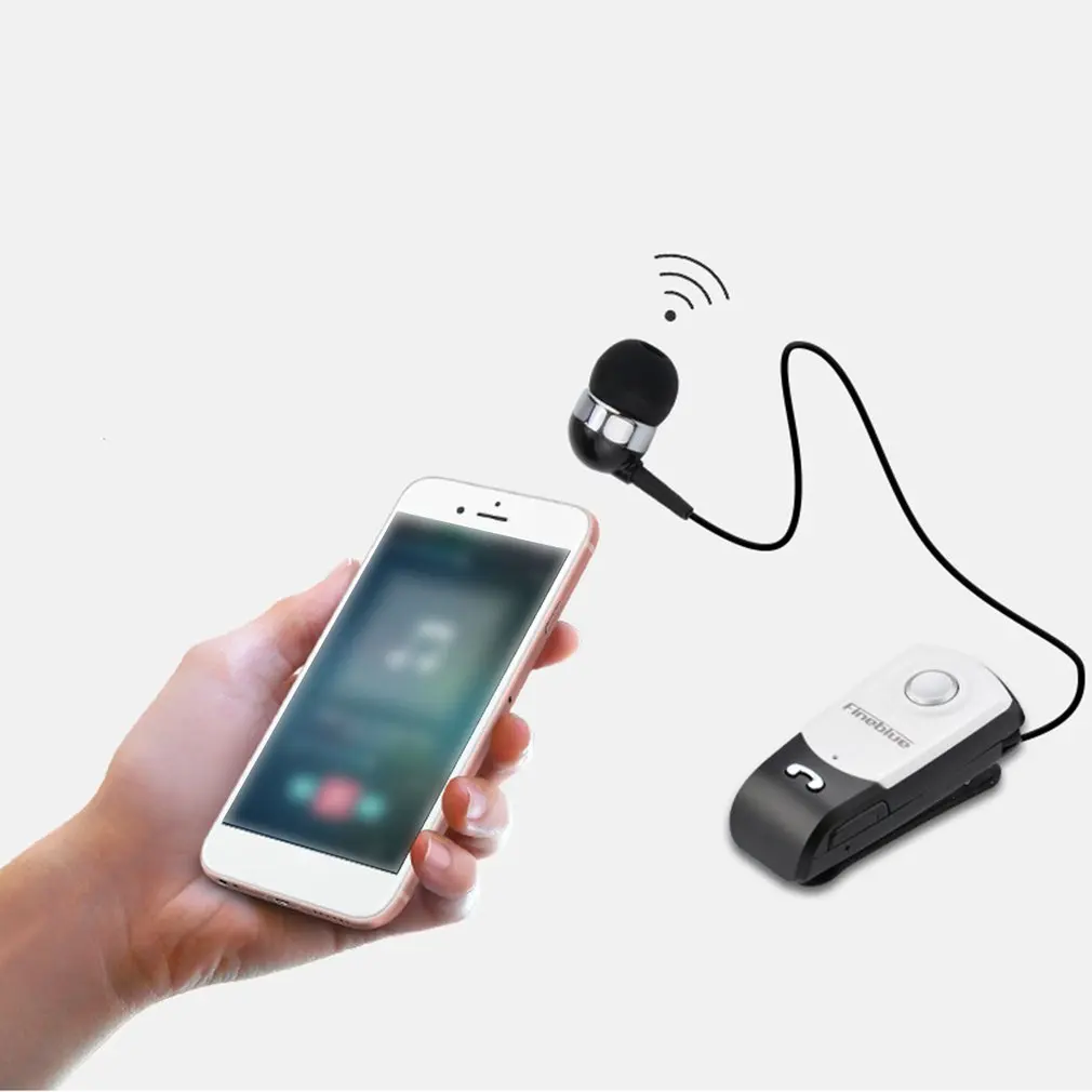Fineblue F960 Mini Bluetooth Earphone Wireless In Ear Handsfree with Microphone Headset Calls Remind Vibration Wear Clip Driver