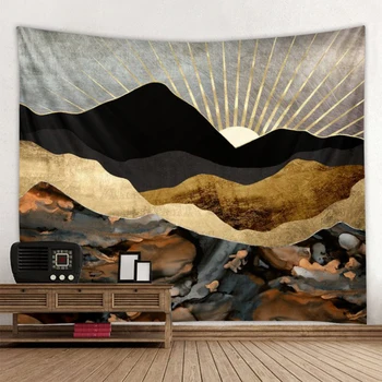 

Sunrise landscape painting landscape Indian Mandala Tapestry Wall Hanging Bohemian Gypsy Psychedelic Tapiz Witchcraft Tapestry