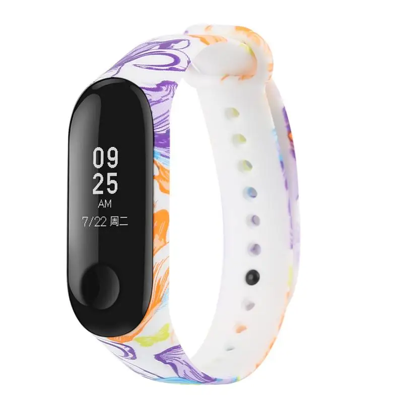 Для Xiaomi Mi Band 3 умный Браслет сменный силиконовый браслет на запястье стиль печати аксессуары для смарт-браслета