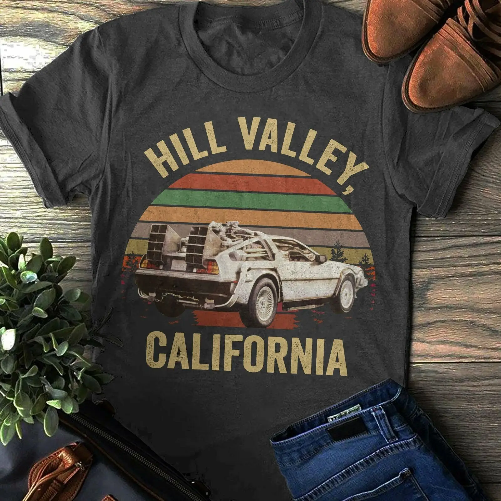 Barato Camiseta Hill Valley, camiseta Back To The Future, Camiseta de algodón para hombre de Martin Mcfly, Hill Valley, camisetas clásicas 1zWEMGAw8