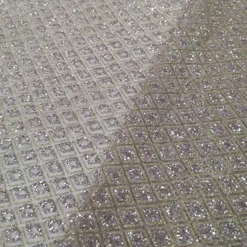 

on sale JOY-31014 silver color glitter lace fabric best quality glitter Sequins lace african lace fabric for sexy dress fa