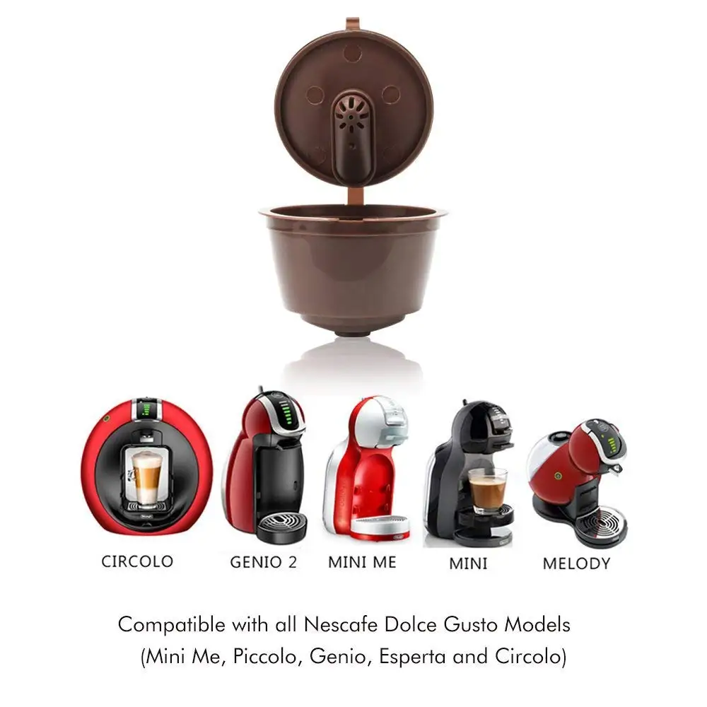 Best Selling Rich Crema Reusable Dolce Gusto Coffee Capsule Refillable Compatible Dolce Gusto Coffee Filter Baskets 3Pcs/6Pcs