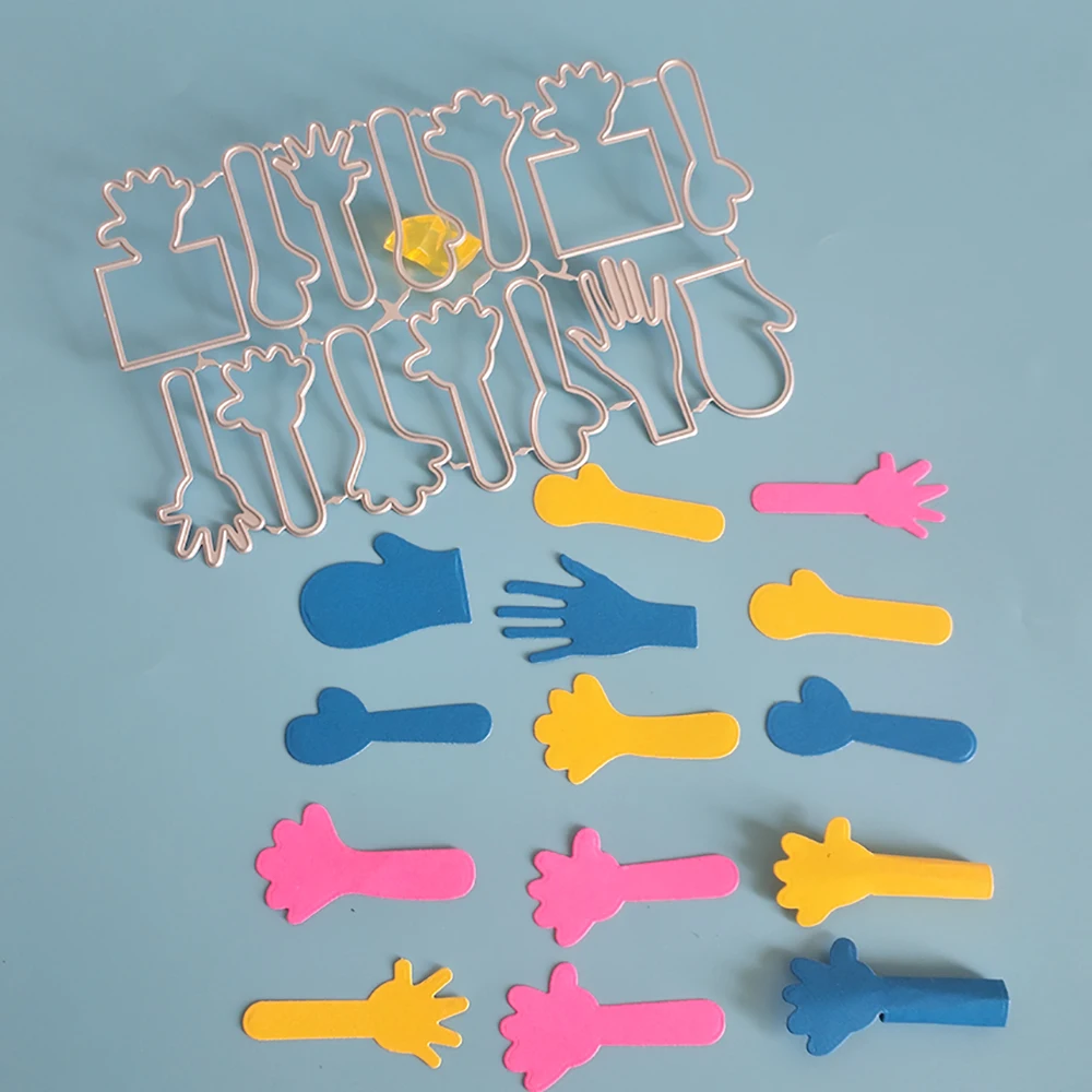 

New 14 exquisite hand-shaped metal cutting diess for DIY scrapbooking, card making, photo album decoration, crafts