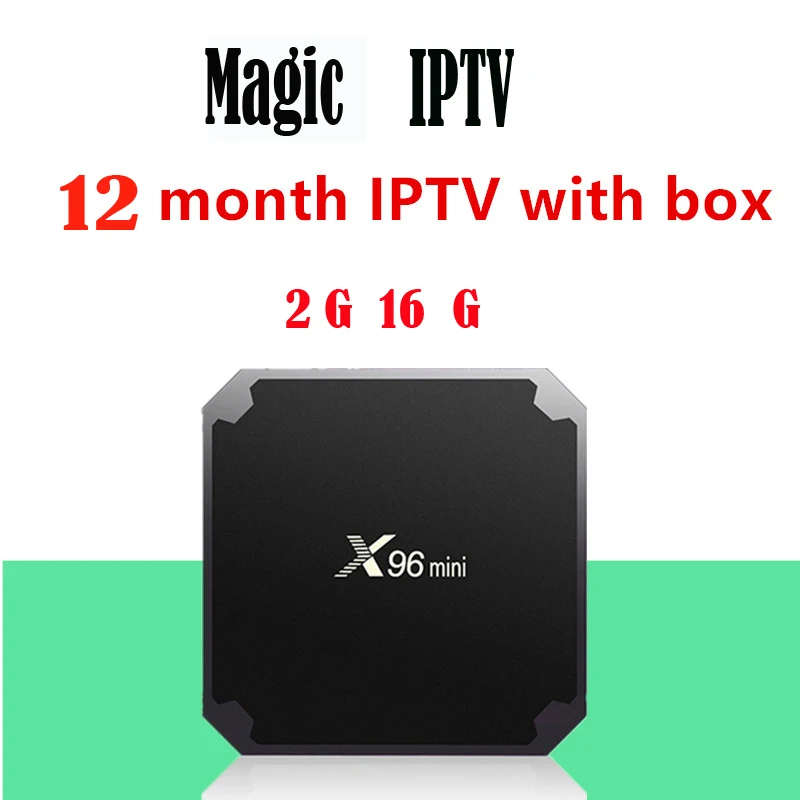 2G 16G With 12M IPTV X96mini Android tv Box IP tv подписка Франция Италия арабский Бельгия Испания Швеция Скандинавская Португалия Канада США Smart IP tv M3U - Цвет: 2G 16G With 12M IPTV