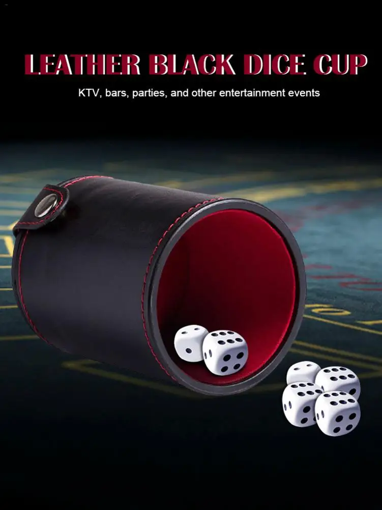 2019 кожаный стакан для игральных костей с отсеком хранения большинства игр в