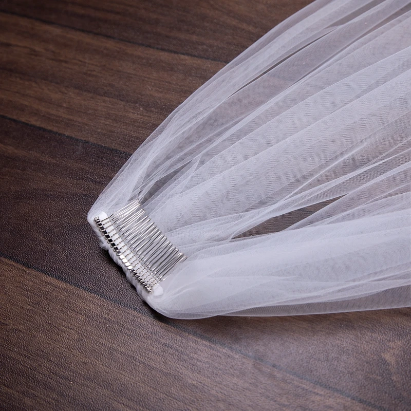 Bridal Veil Soft Tulle 3Meter 5Meter Wedding Veil With Metal Comb Bridal Headwear