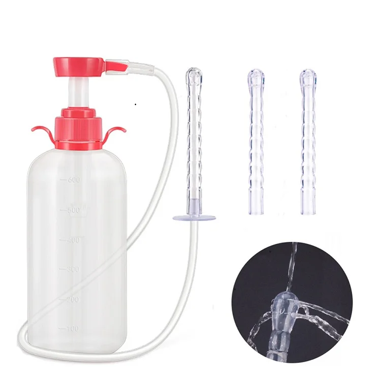 600ml New Female Private Care Vaginale Douche Vaginal Washing Repeated Use Yoni Pearls Tampon Vaginal - Color: 600ml