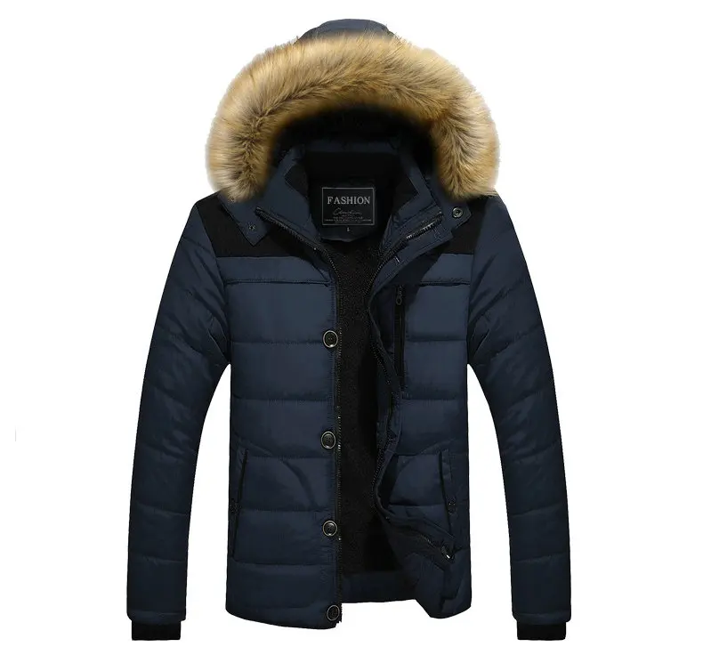 Горячая Распродажа, зимняя мужская куртка, Новое поступление, теплая зимняя мужская куртка, повседневная приталенная парка с капюшоном, мужское роскошное пальто, Мужская одежда, пальто