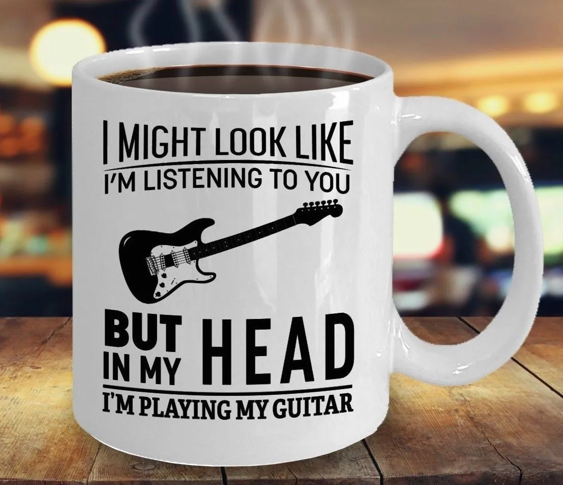 

I'm Playing My Guitar/PIANO Mug 320ml Ceramic Coffee Mug Funny Guitarist Mugs for Guitars Lover Gift Cup Mugs