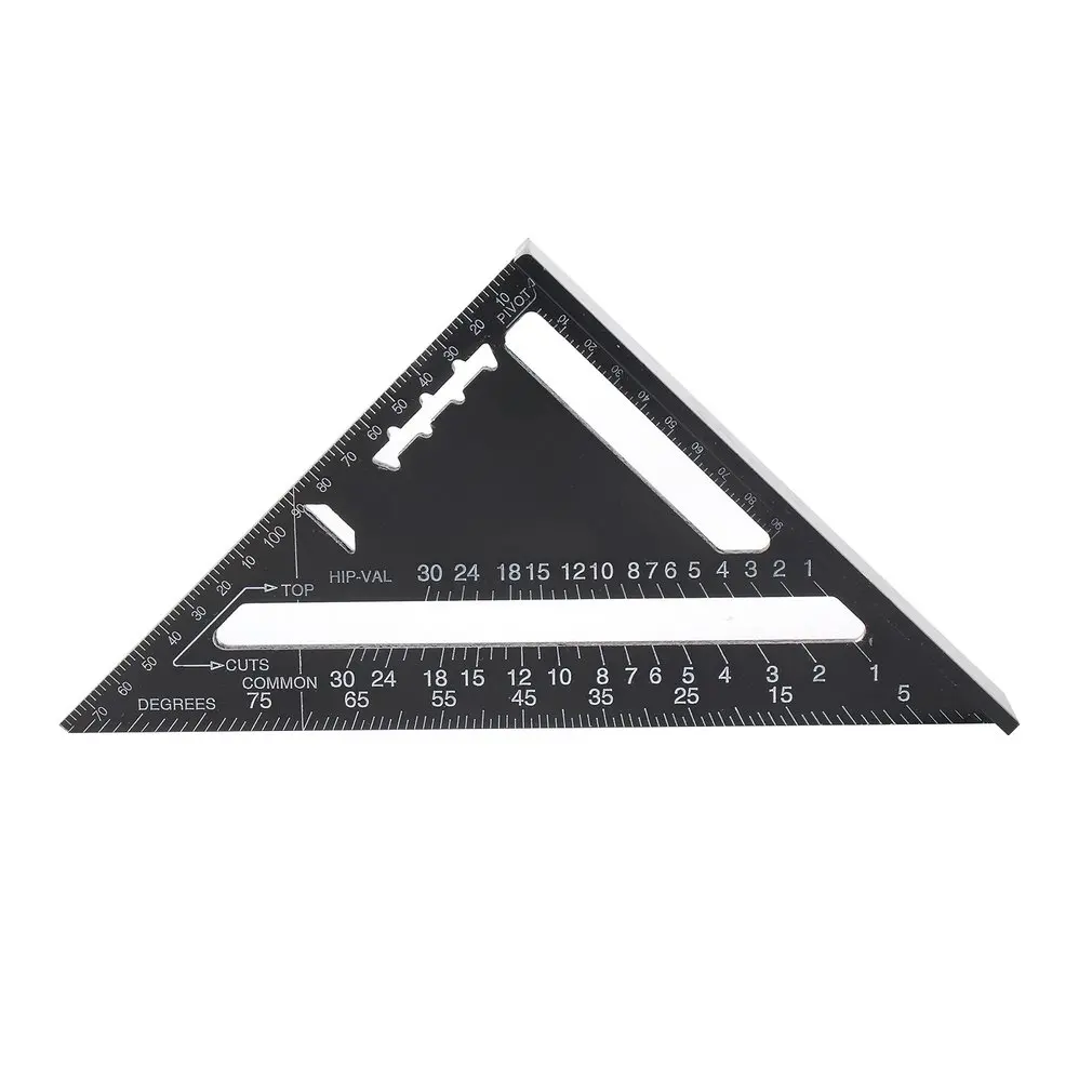 

Portable Aluminum Alloy Triangular Ruler Speed Square Protractor Miter Woodworking Miter Framing Measuring Ruler