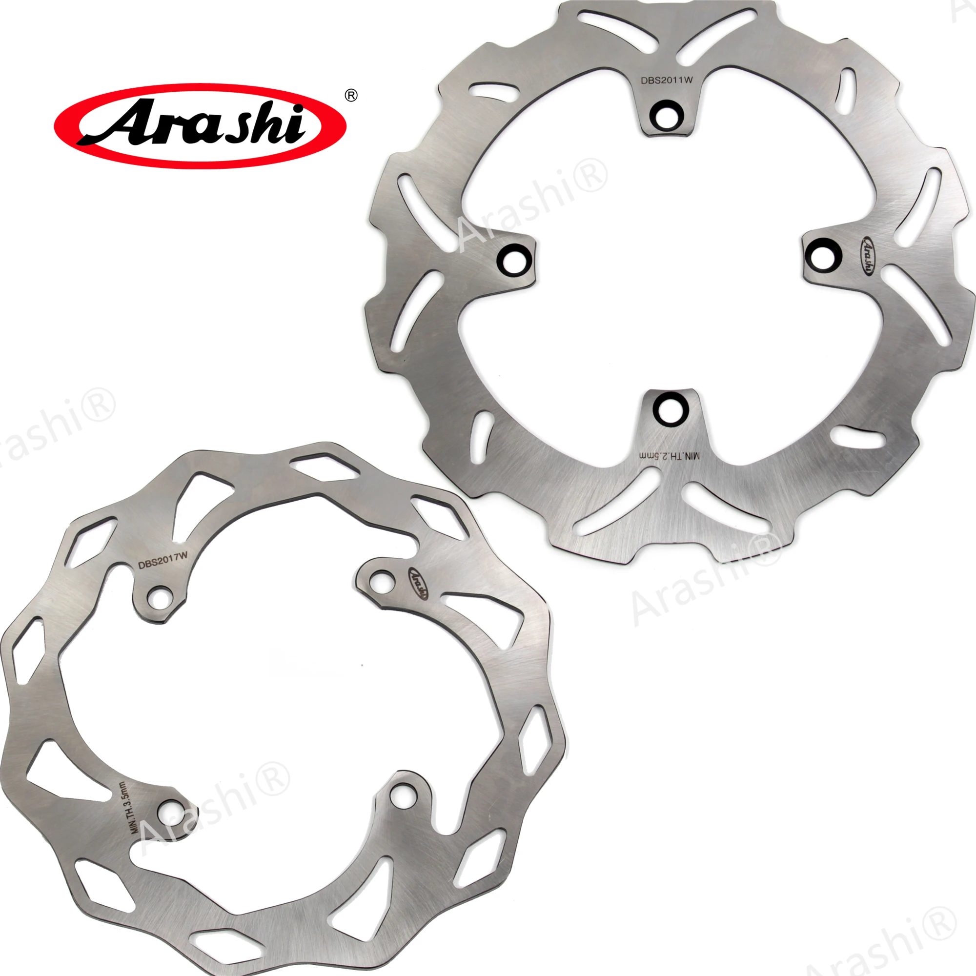 Arashi 1 комплект для KAWASAKI KXF450 2006 - 2018 CNC передний задний тормозной диск ротор KXF KX450F 2007
