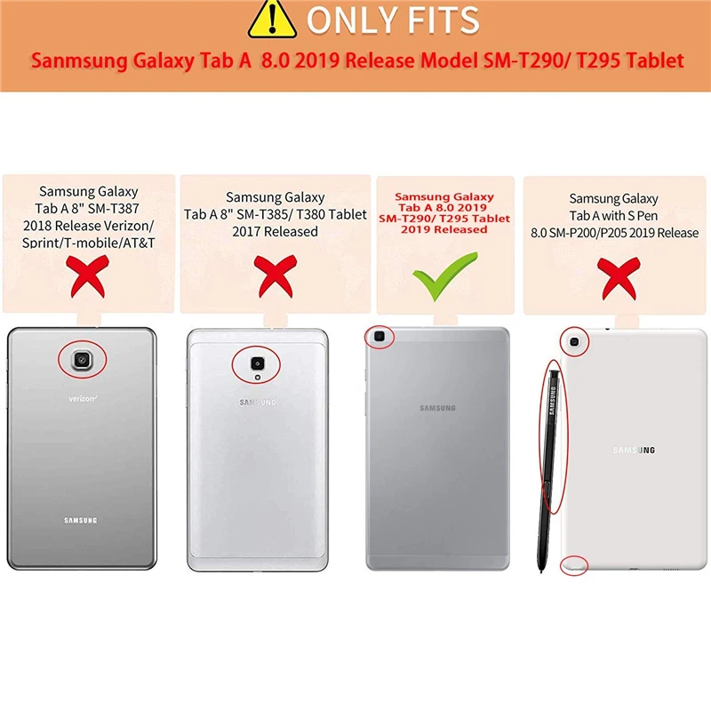 Для Samsung Galaxy Tab A 8,0 Чехол Премиум кожаный чехол с подставкой Чехол для Galaxy Tab A 8,0 дюймов SM-T290 T295 планшет