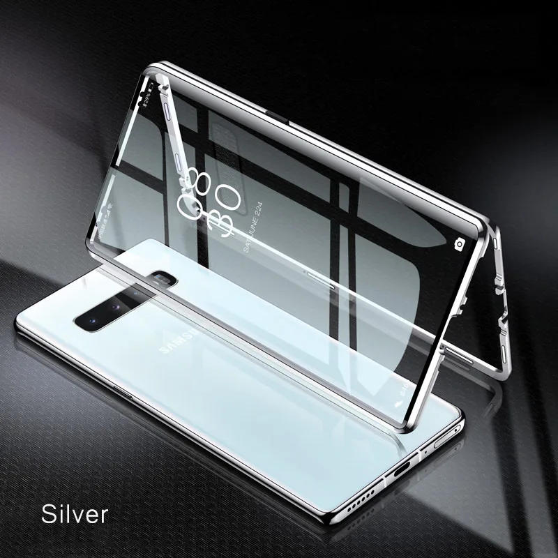 360 Full Magnetic Case For Samsung S20 S10 E S9 S8 Coque Note 20 10 9 8 Plus Ultra Lite A51 A71 A50 A70 Metal Bumper Glass Case