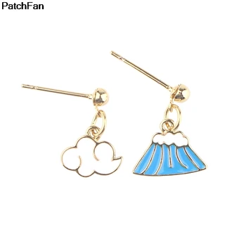 

12pair/lot Patchfan Cloud and Broom metal cute Creative design for earrings party favors jewelry gift for birthday present A2517