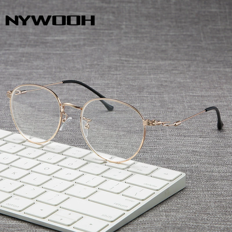 NYWOOH-1-1,5-2-2,5-3-3,5-4-4,5-5-6 очки для близорукости для женщин и мужчин в металлической оправе сверхлегкие очки для близорукости