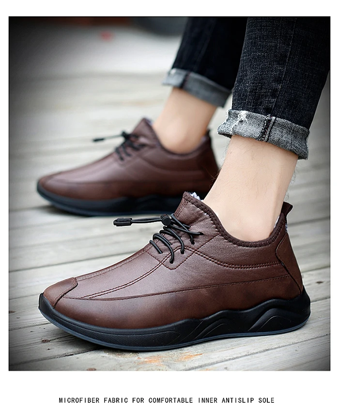 Зимняя Теплая обувь для мужчин; бархатная мужская повседневная обувь из хлопка в деловом стиле; модные брендовые водонепроницаемые кроссовки для мужчин; Tenis masculino