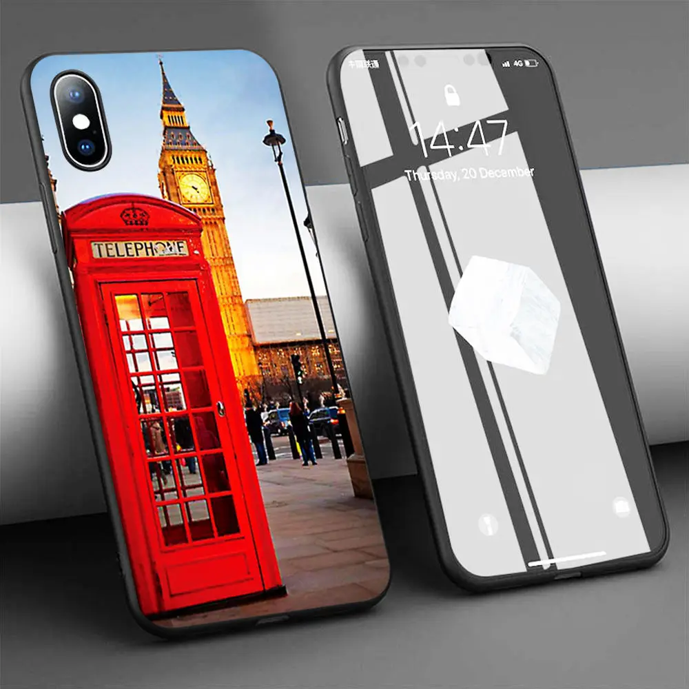 Coque big ben clock london tele Soft Silicone Phone Case for iPhone 11 Pro Max X 5S 6 6S XR XS 7 8 Plus Cover | Мобильные телефоны