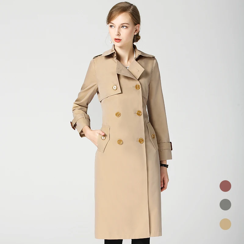 Women Fashion Fall 2019 Trench Coat Women Long Coat Plus Size Windbreaker Trench Coat for Women Clothes 18280